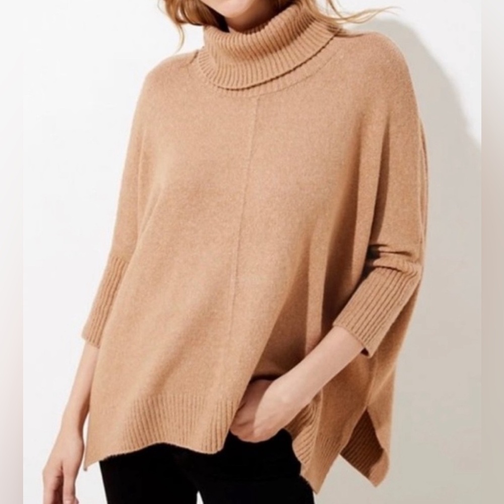 LOFT Camel Turtleneck Sweater
